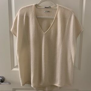 Vince Cashmere Short Sleeve V Neck Sweater